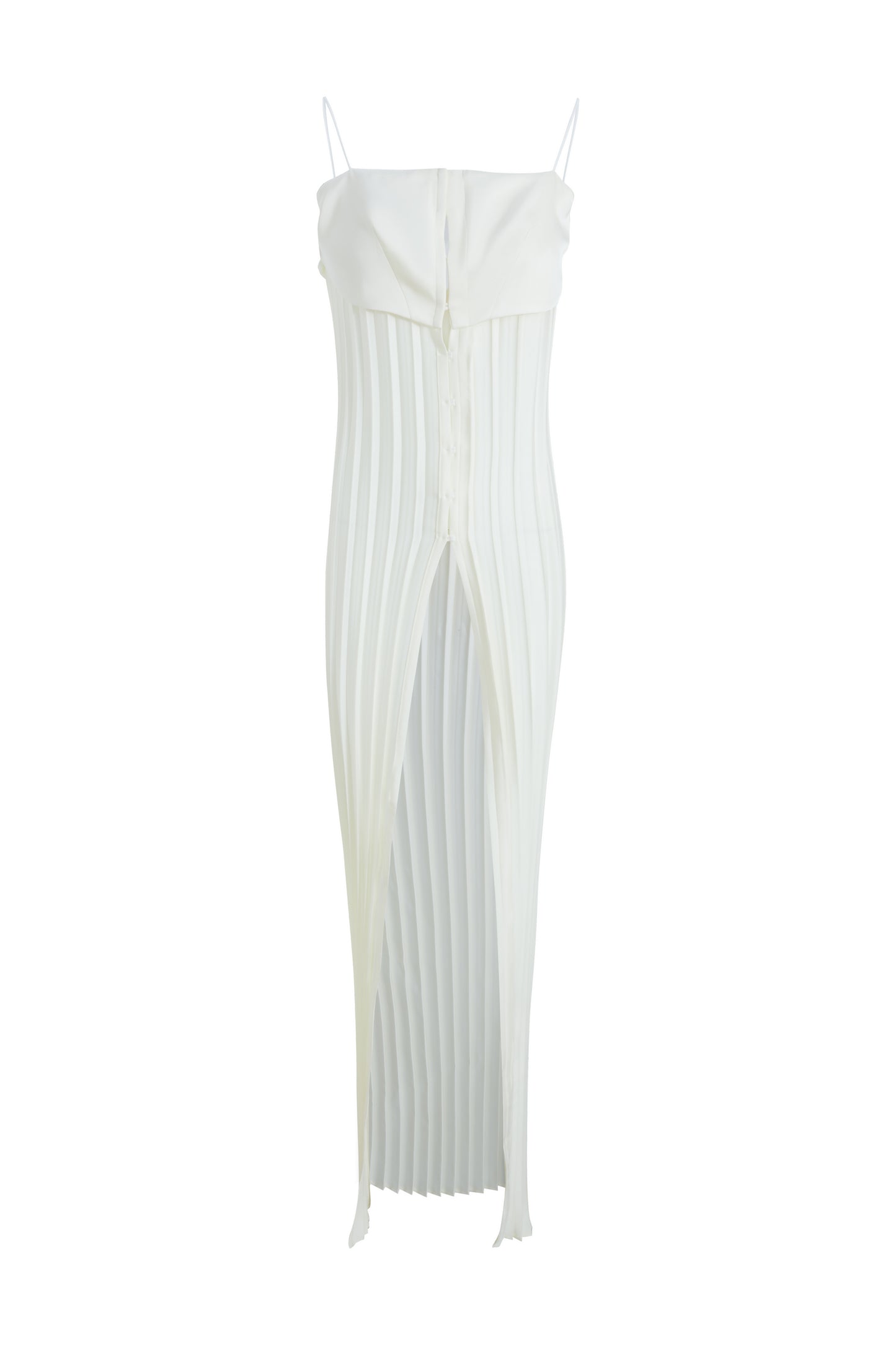 MAYALI Pleated button-down maxi dress
