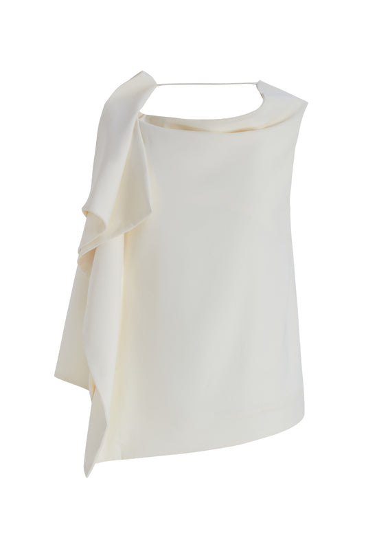 MAYALI Asymmetric draping blouse