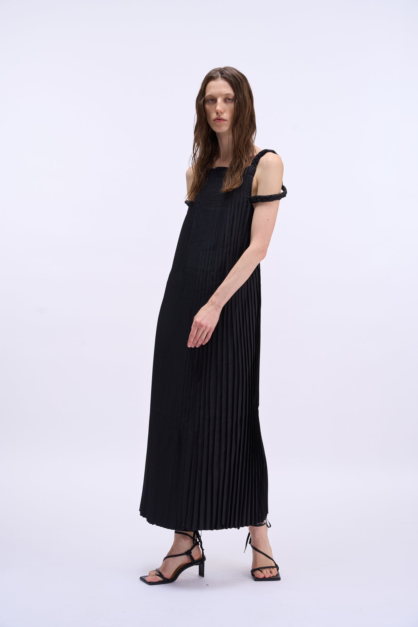 MAYALI Strap pleated dress