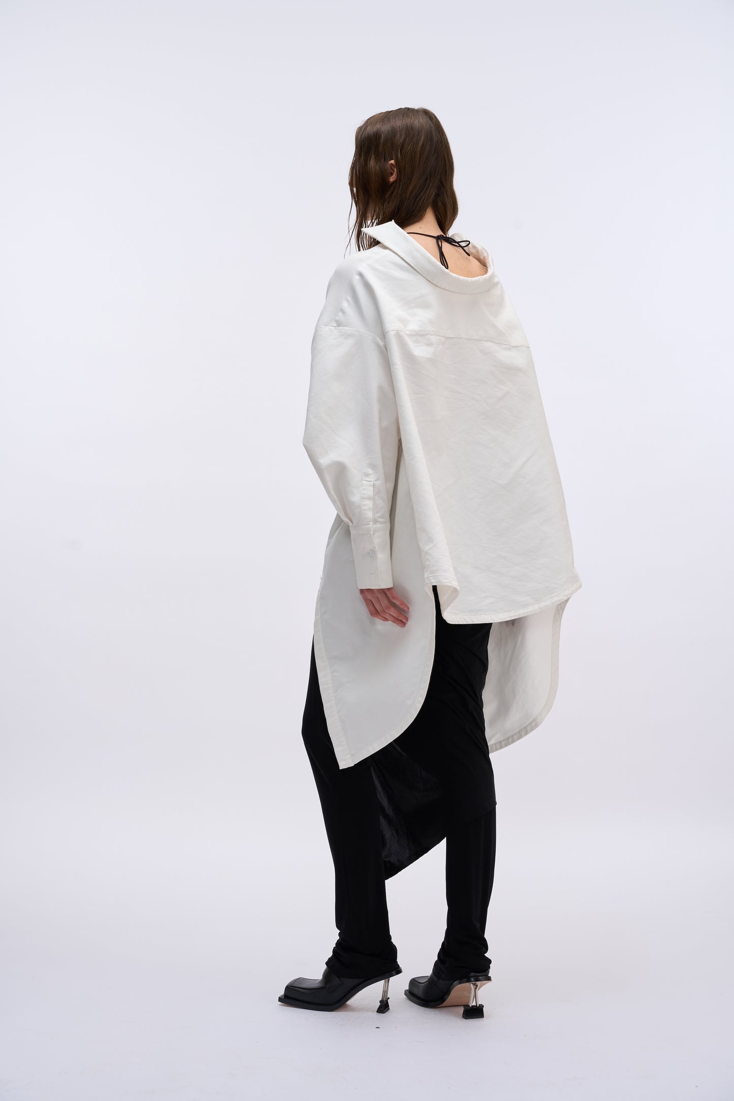 MAYALI Double-collar boyfriend shirt