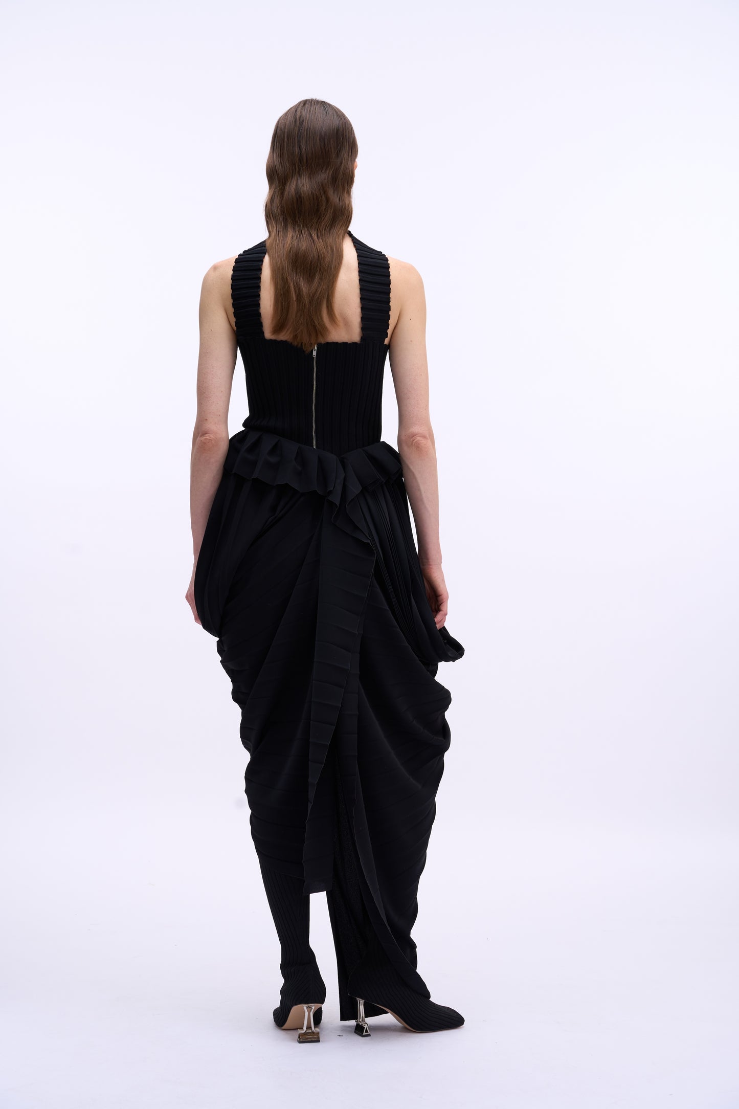 MAYALI Overlapping geometric knitting strapless