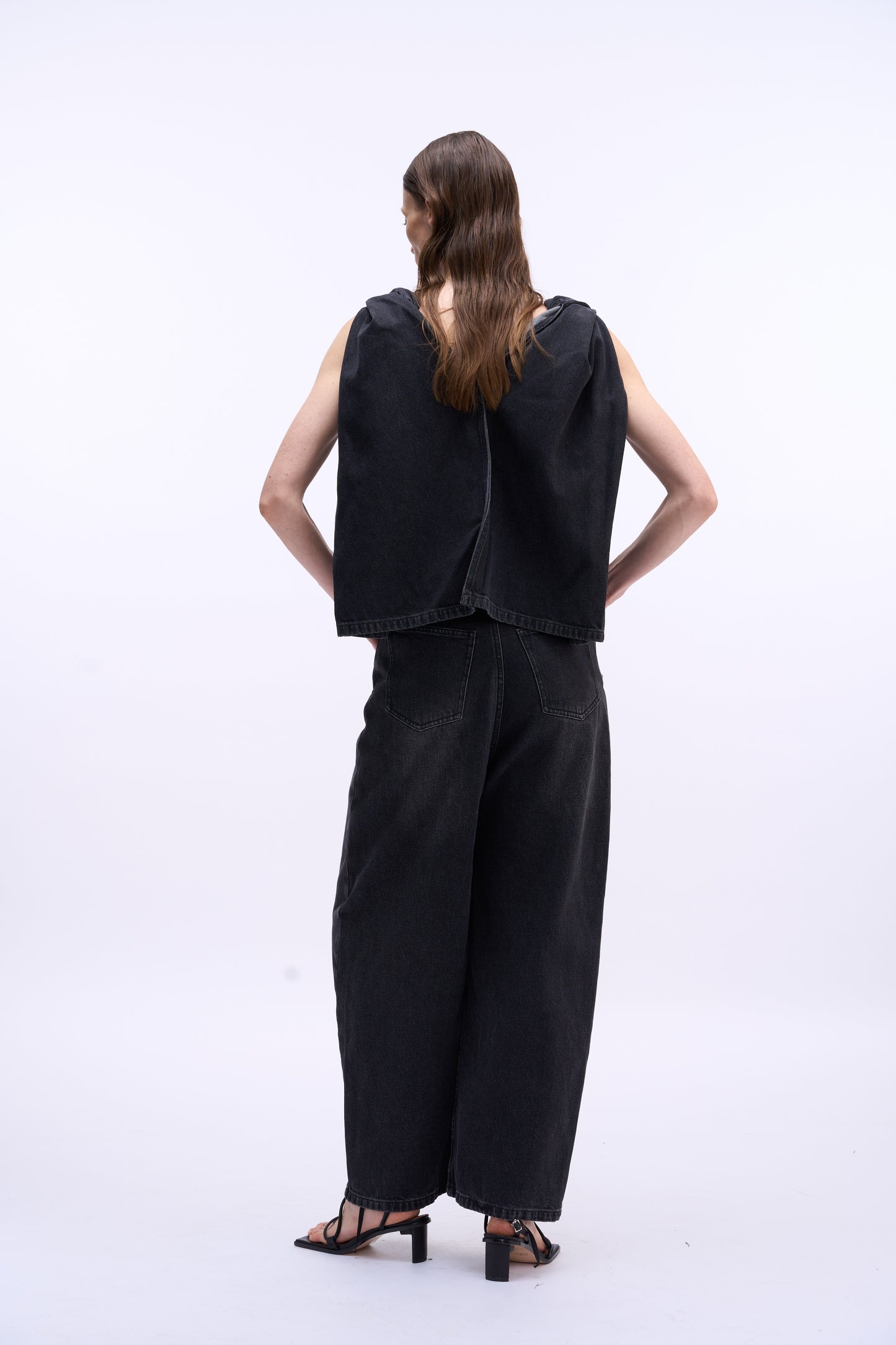 MAYALI Denim deconstructive top