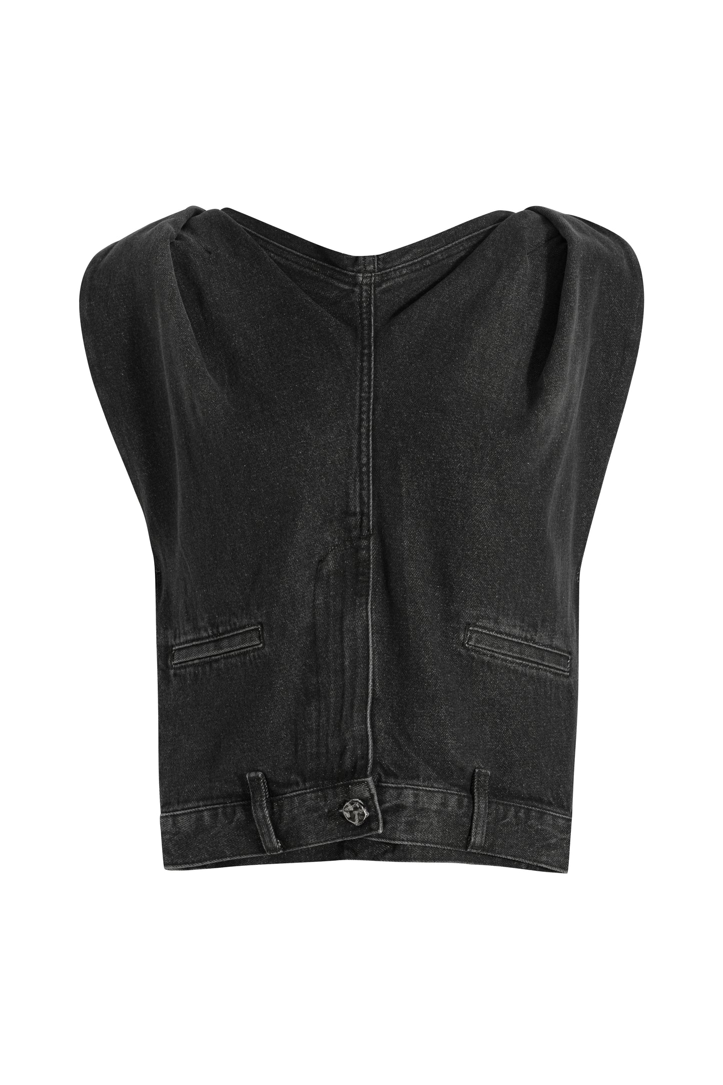 MAYALI Denim deconstructive top