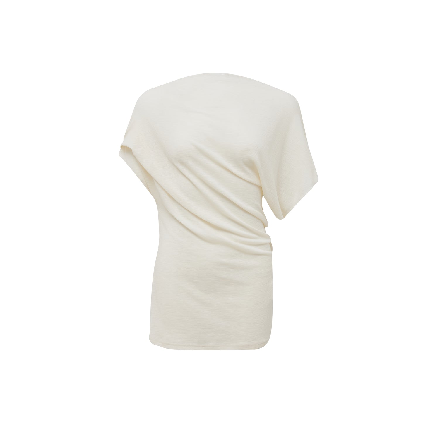MAYALI Pinch pleated standing cut short top