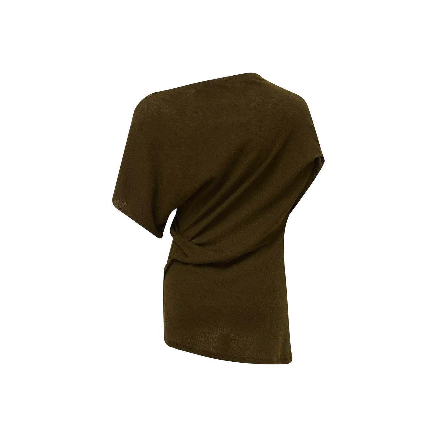 MAYALI Pinch pleated standing cut short top
