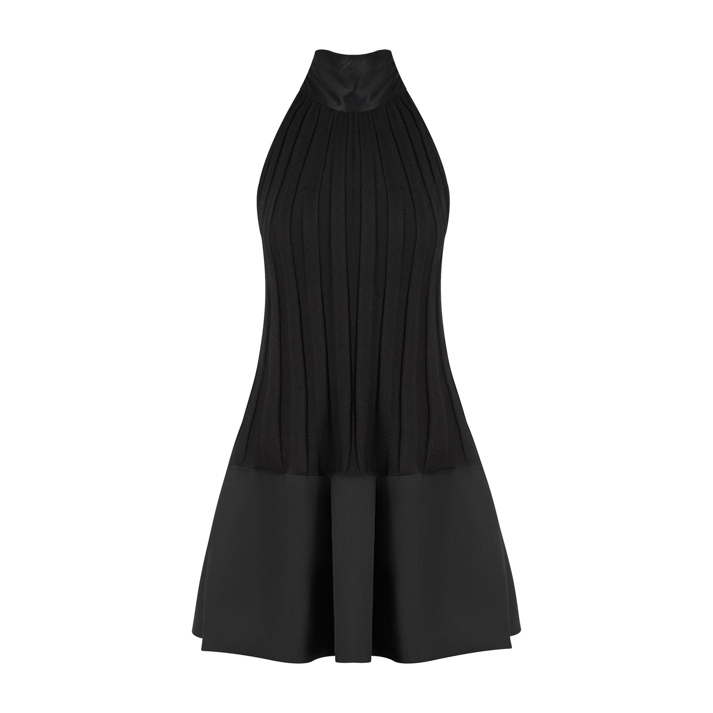 MAYALI High neck pleated knitted sleeveless top