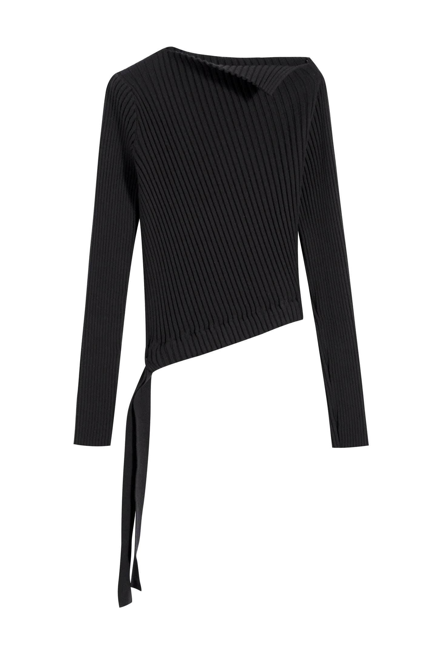 MAYALI Asymetric cold-shoulder knit top