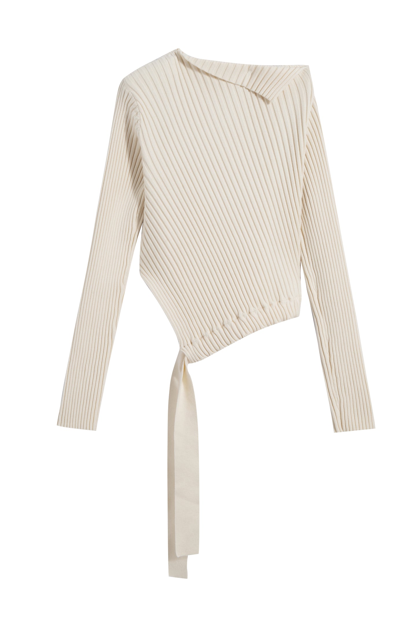 MAYALI Asymetric cold-shoulder knit top