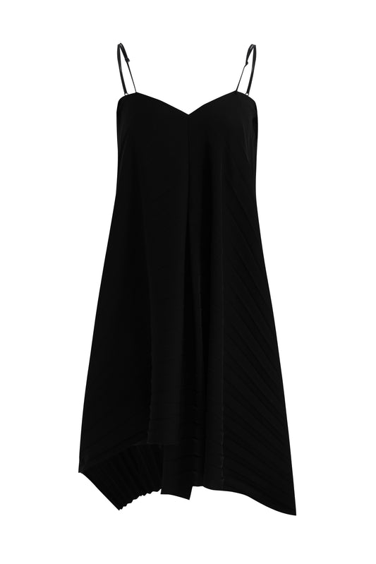 MAYALI Asymmetric pleated folded dress