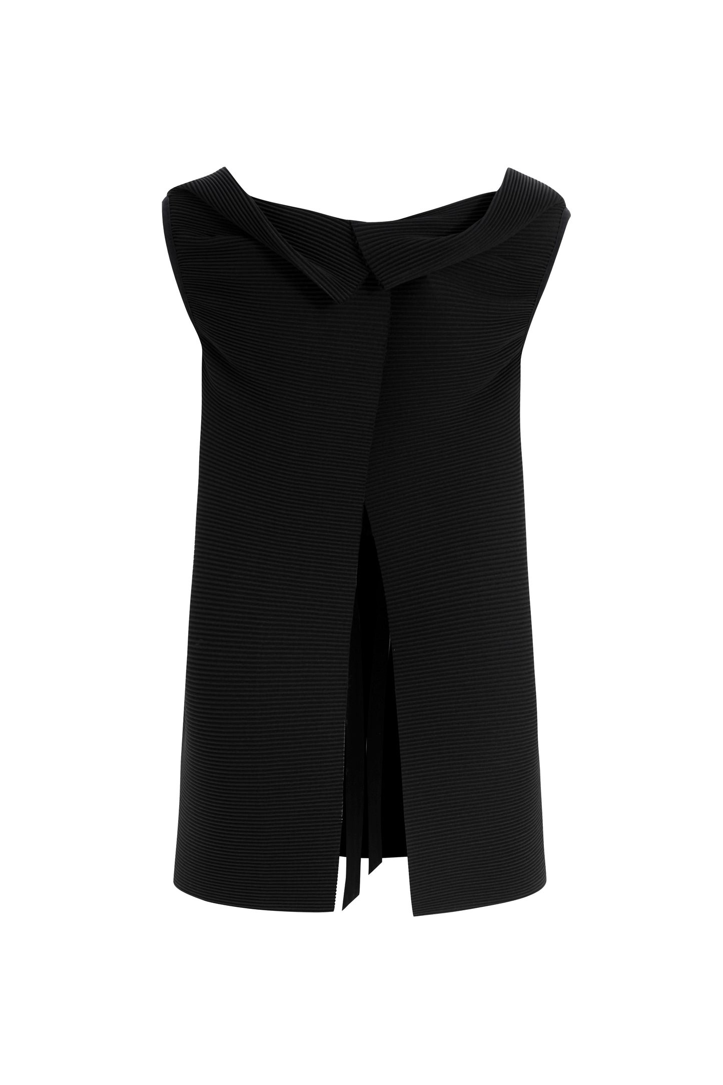 MAYALI Stacked sleeveless lace up backless top