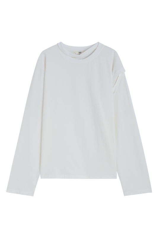 MAYALI Transform and deconstruct long sleeved hoodie