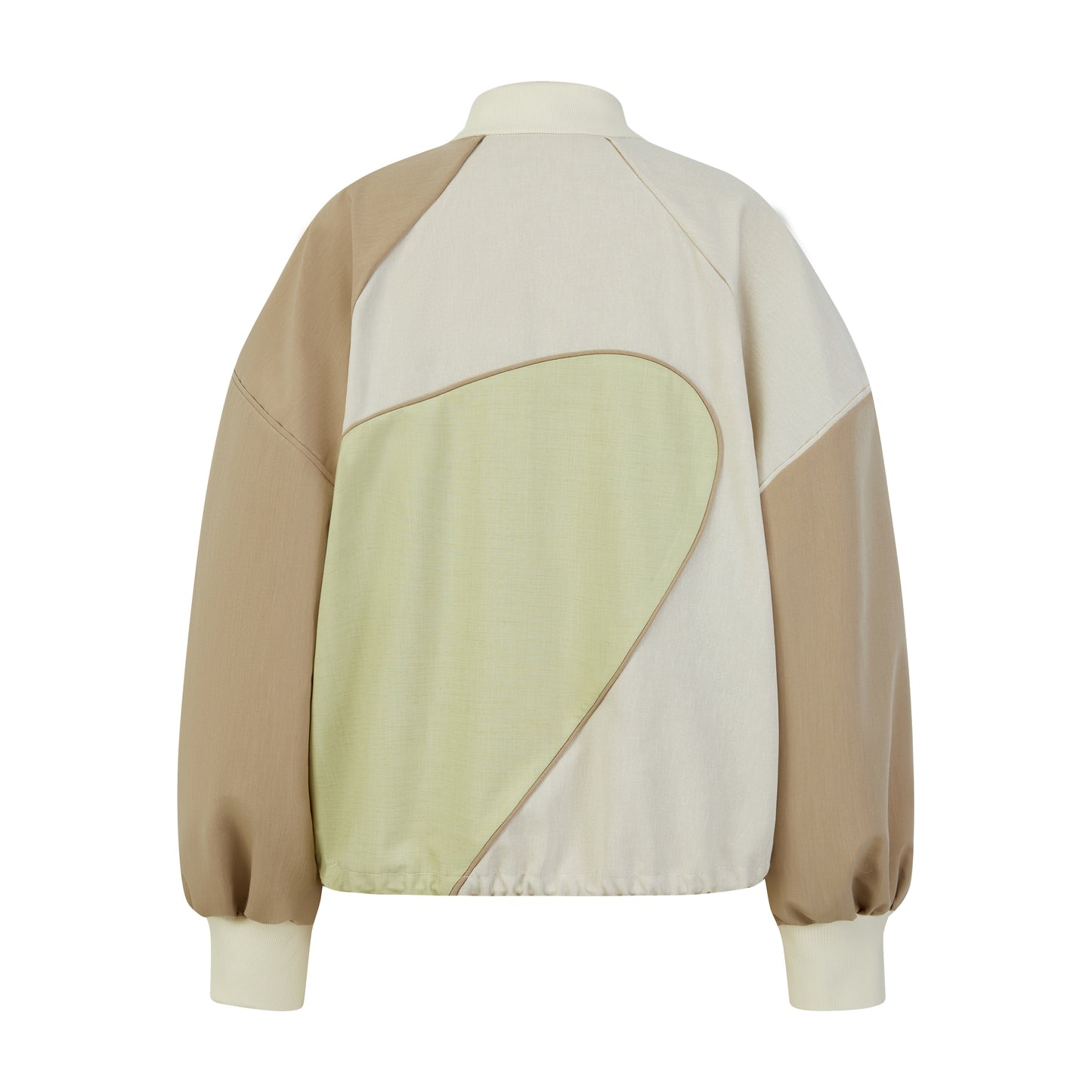 MAYALI Lantern sleeve splicing drawstring short jacket