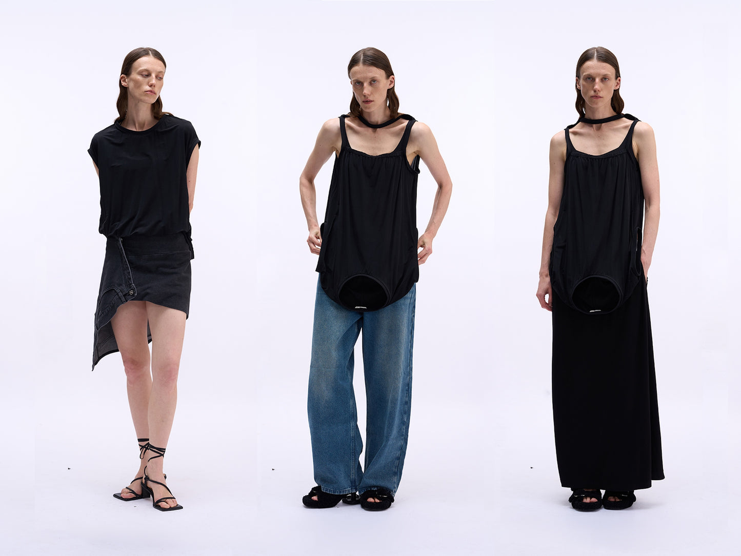 MAYALI Up and down reverse deformation backless vest