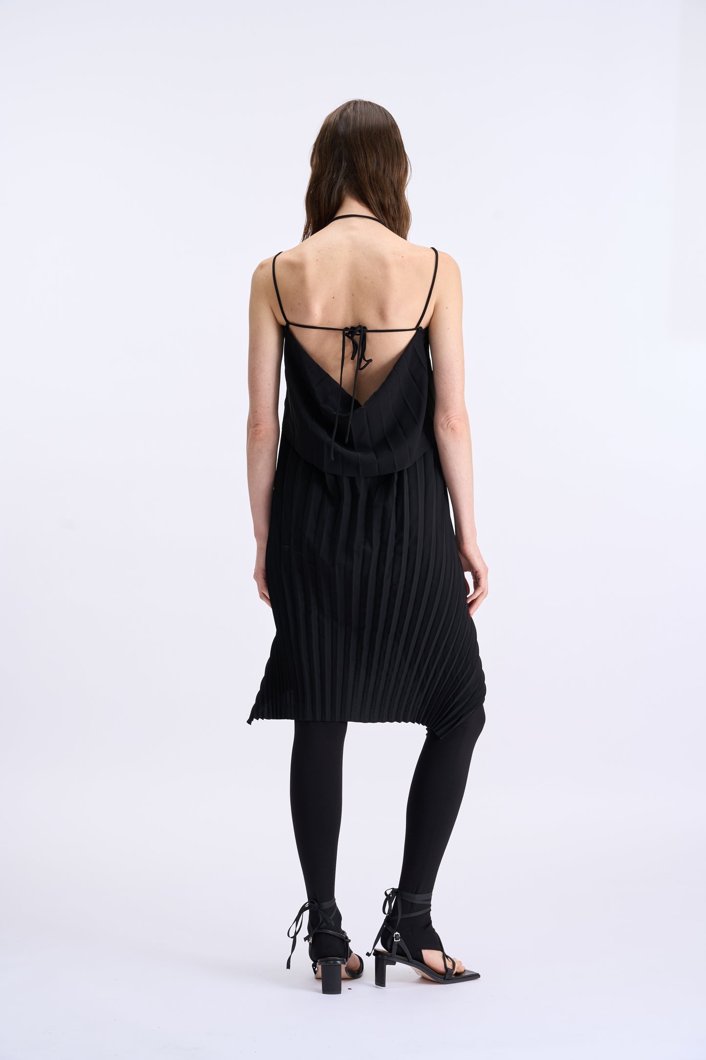 MAYALI Asymmetric pleated folded dress