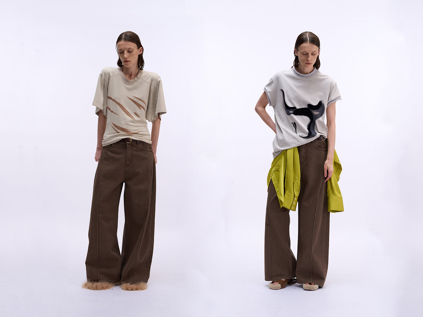 MAYALI Triangular umbrella shaped denim pants