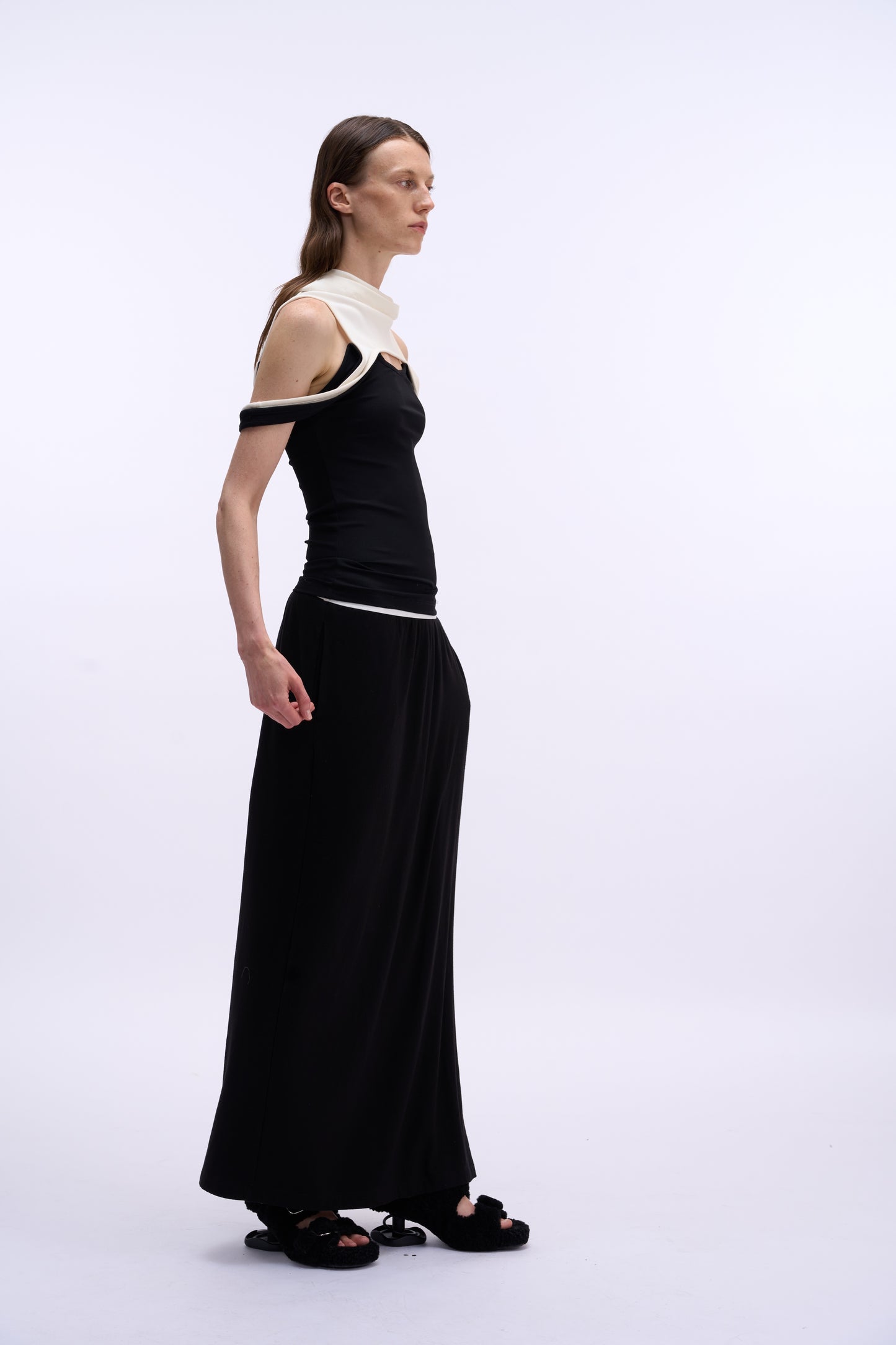 MAYALI Hooded patchwork vest