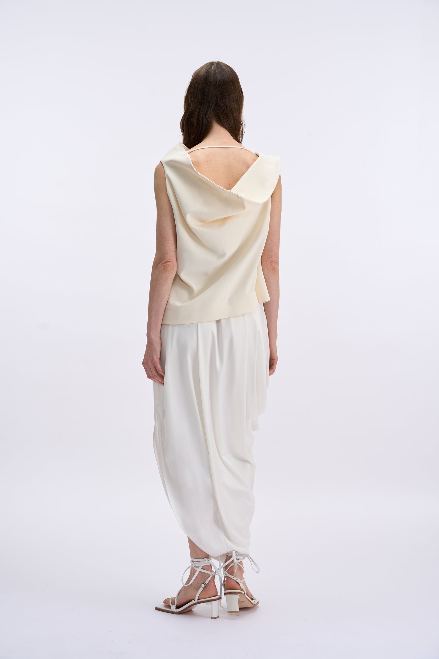 MAYALI Asymmetric draping blouse