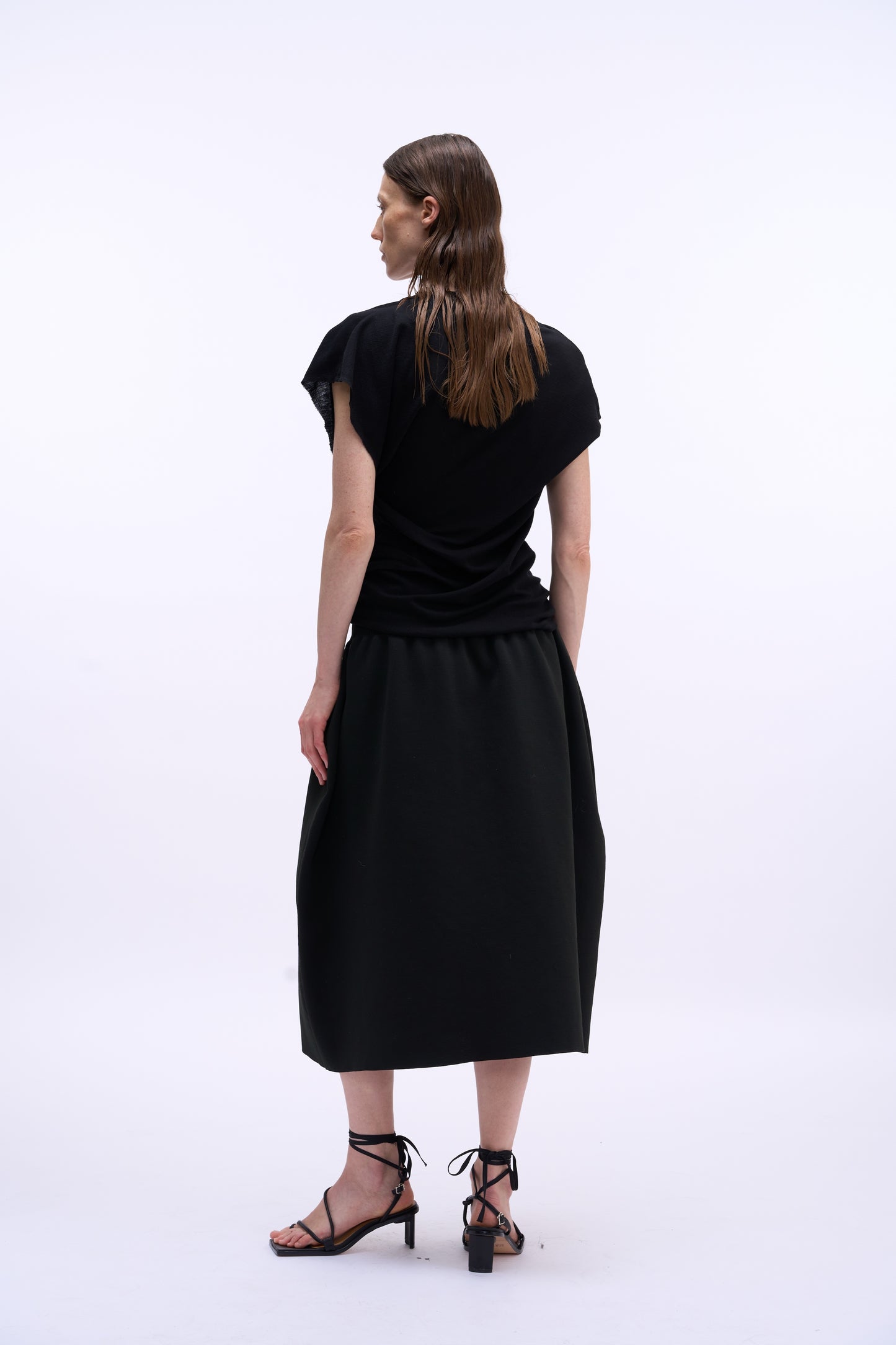 MAYALI Clollect-waist bud long skirt