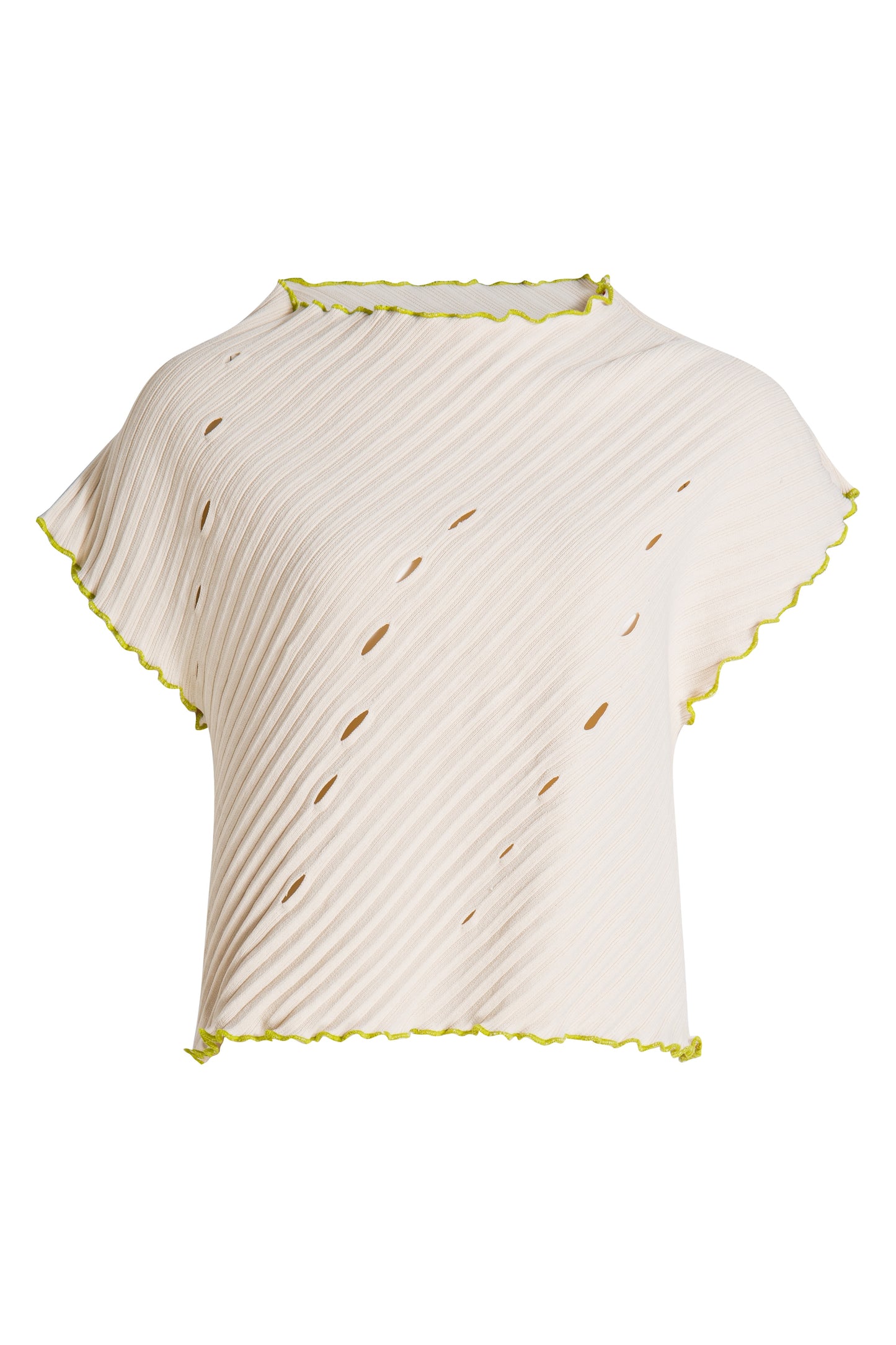 MAYALI Stand collar misaligned open top