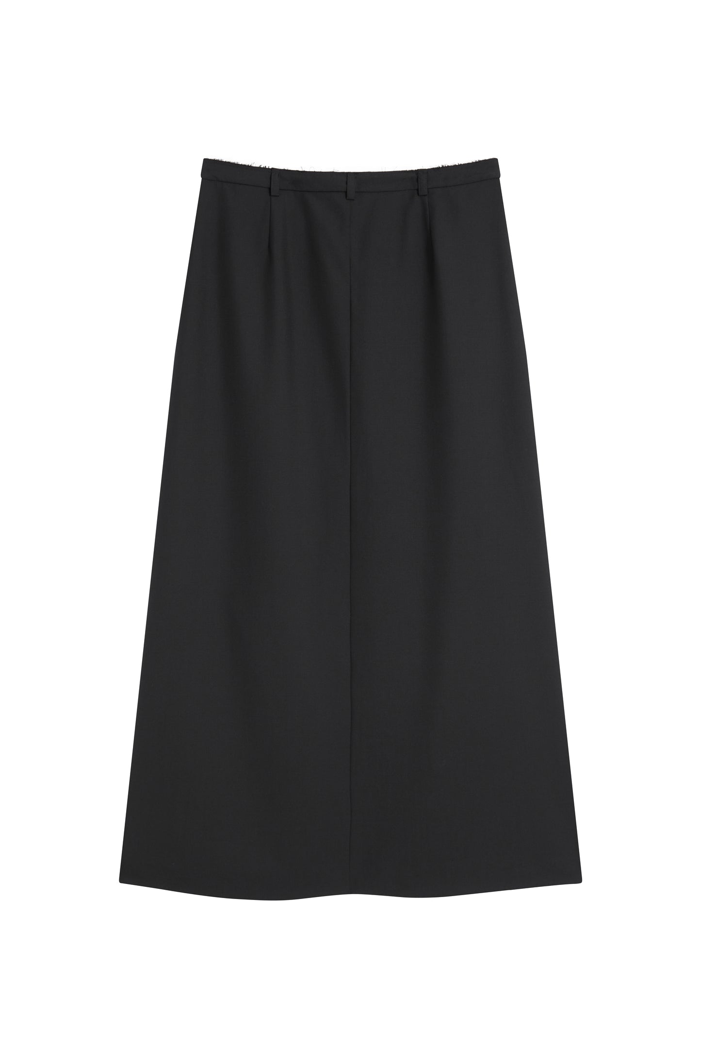 MAYALI Splicing edge workwear long skirt(Front fork)
