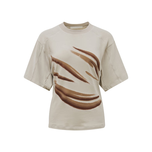 MAYALI Geometric waist collection velvet short sleeved T-shirt