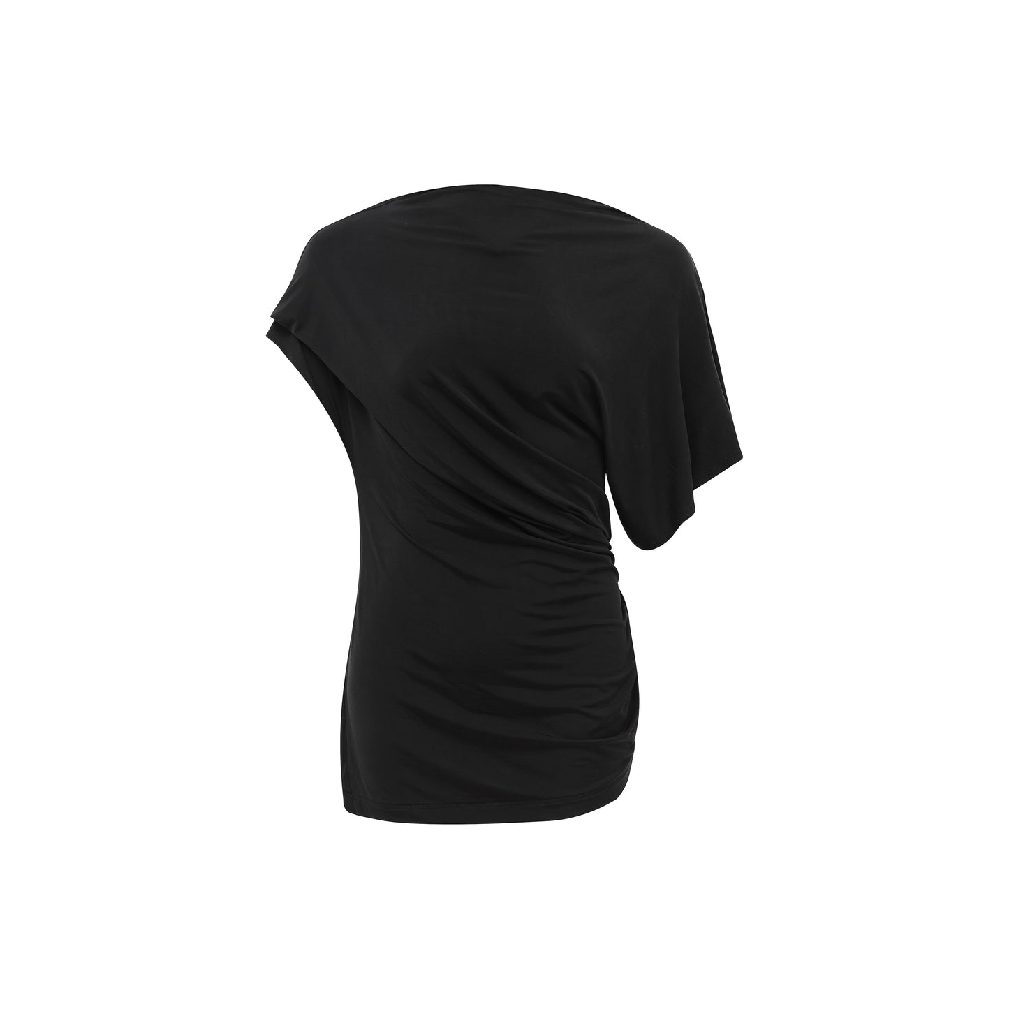 MAYALI Pinch pleated standing cut short top