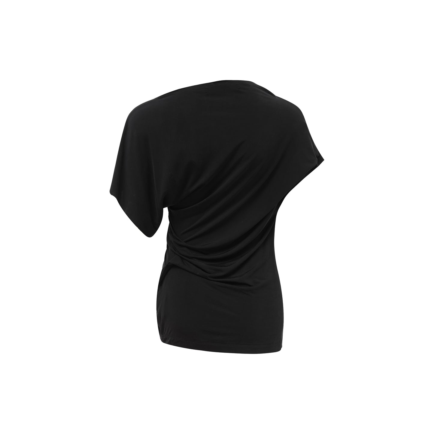 MAYALI Pinch pleated standing cut short top
