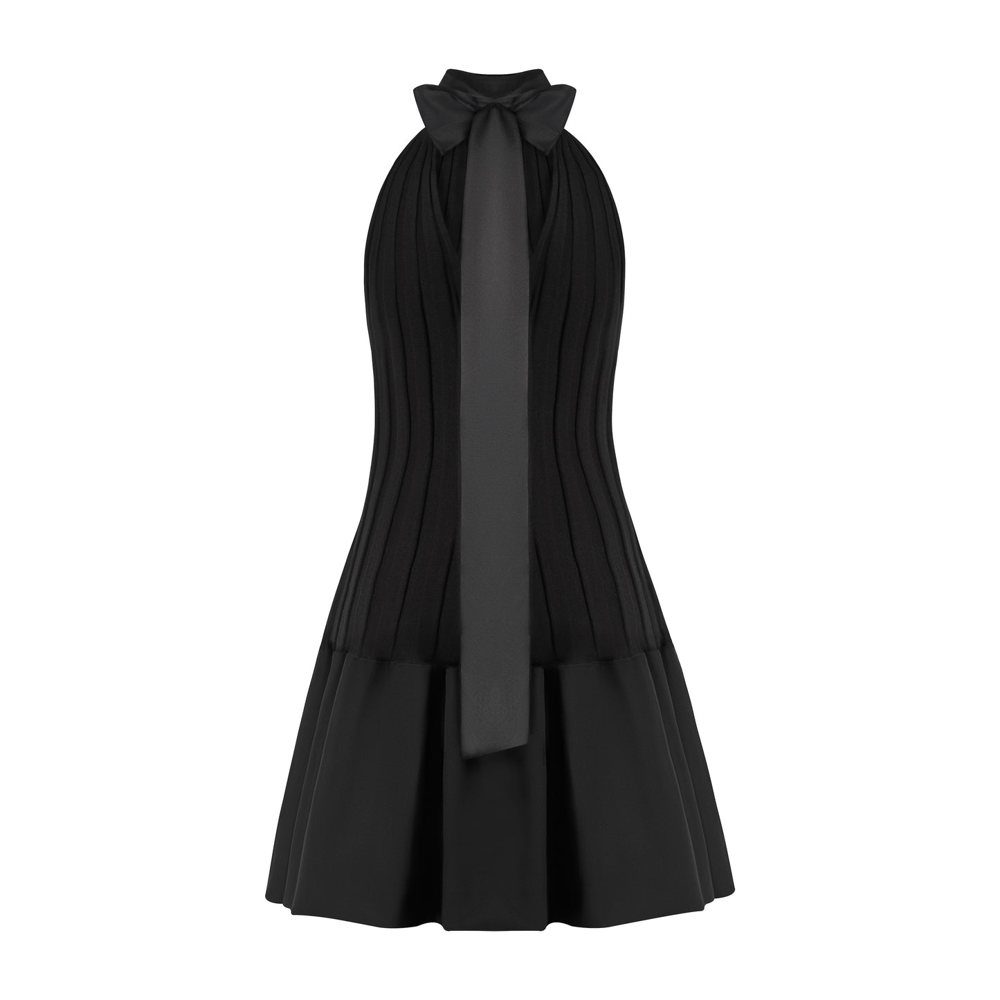 MAYALI High neck pleated knitted sleeveless top
