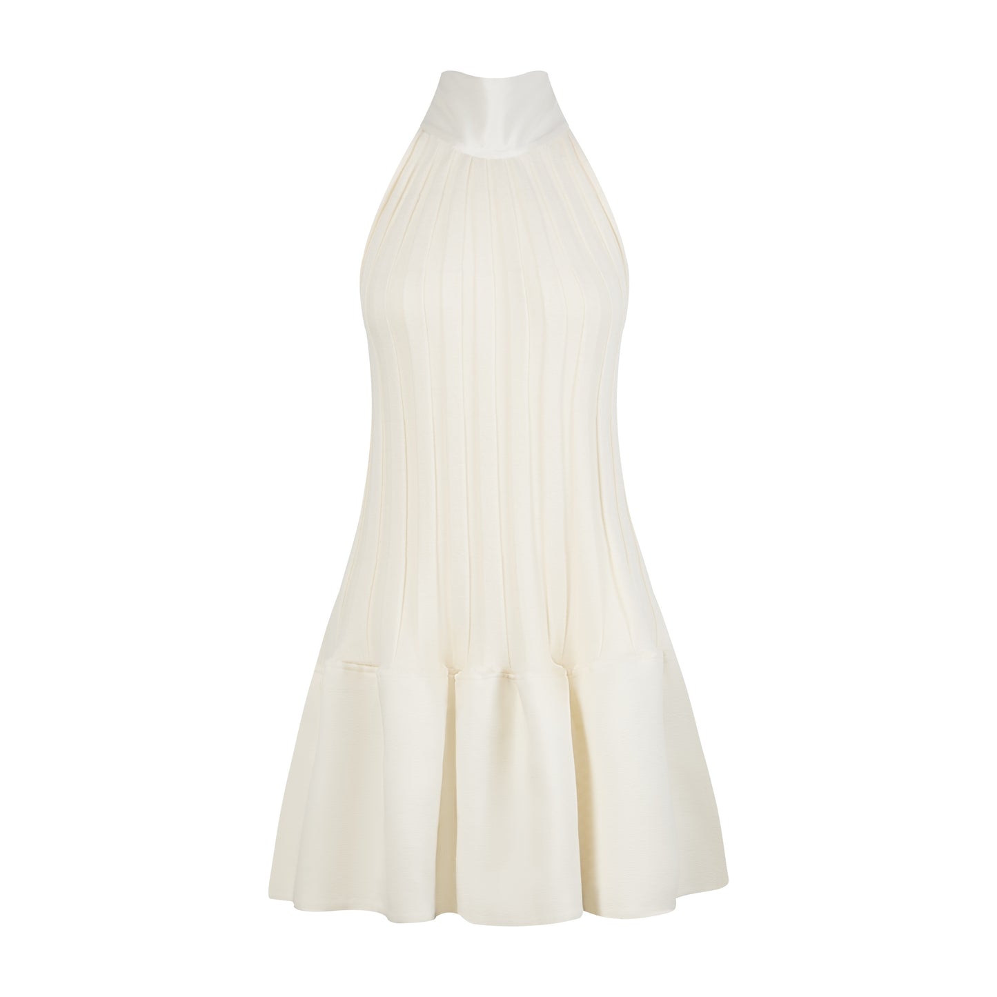 MAYALI High neck pleated knitted sleeveless top