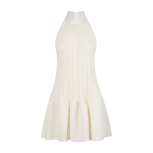 MAYALI High neck pleated knitted sleeveless top