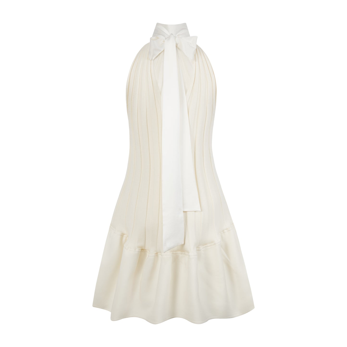 MAYALI High neck pleated knitted sleeveless top