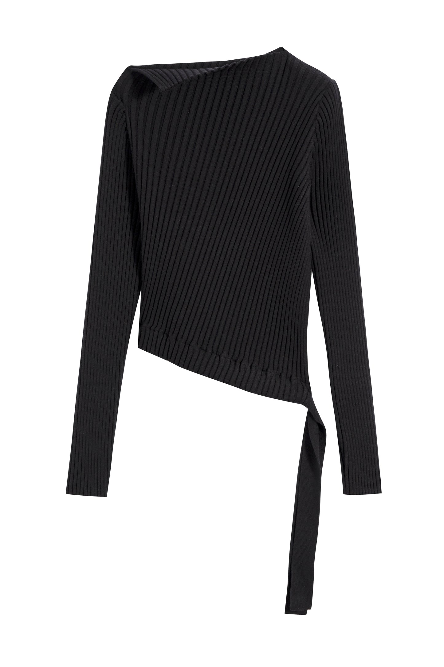 MAYALI Asymetric cold-shoulder knit top