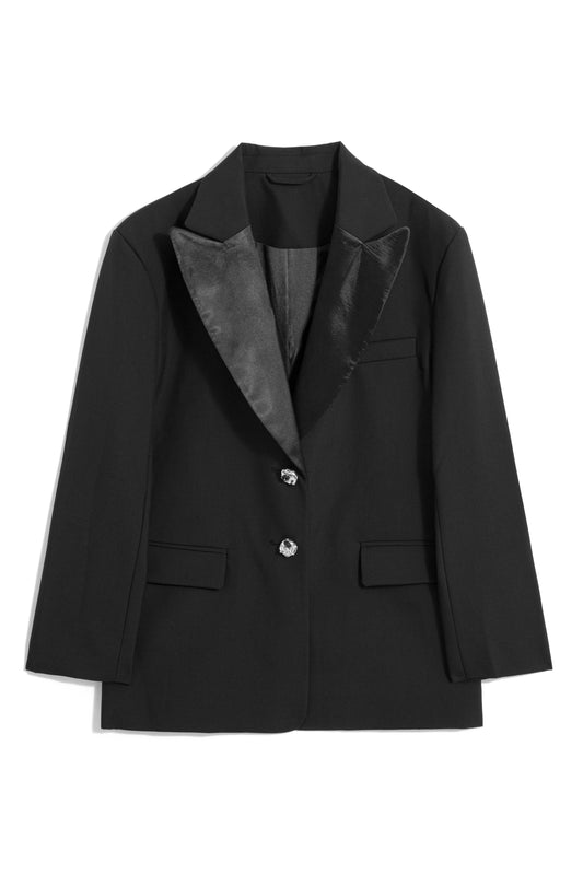 MAYALI Peak lapel broad shoulders suit
