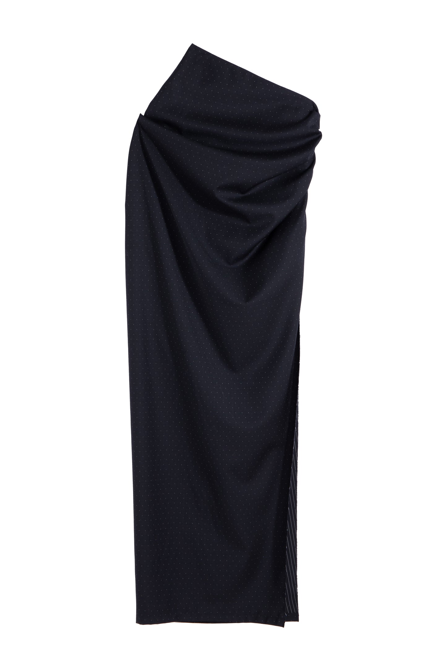MAYALI Asymmetrical split draping skirt
