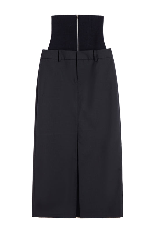 MAYALI Splice waist straight skirt