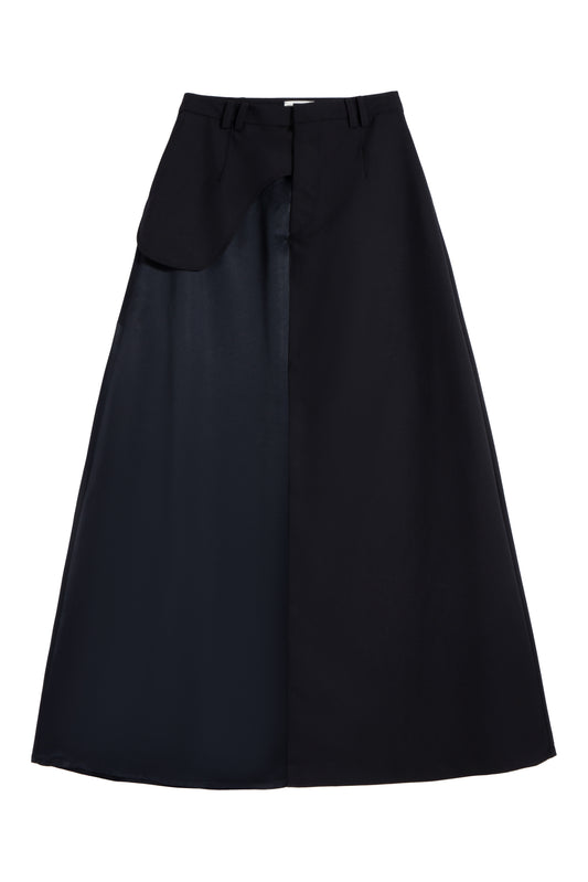 MAYALI Deconstructed splice skirt