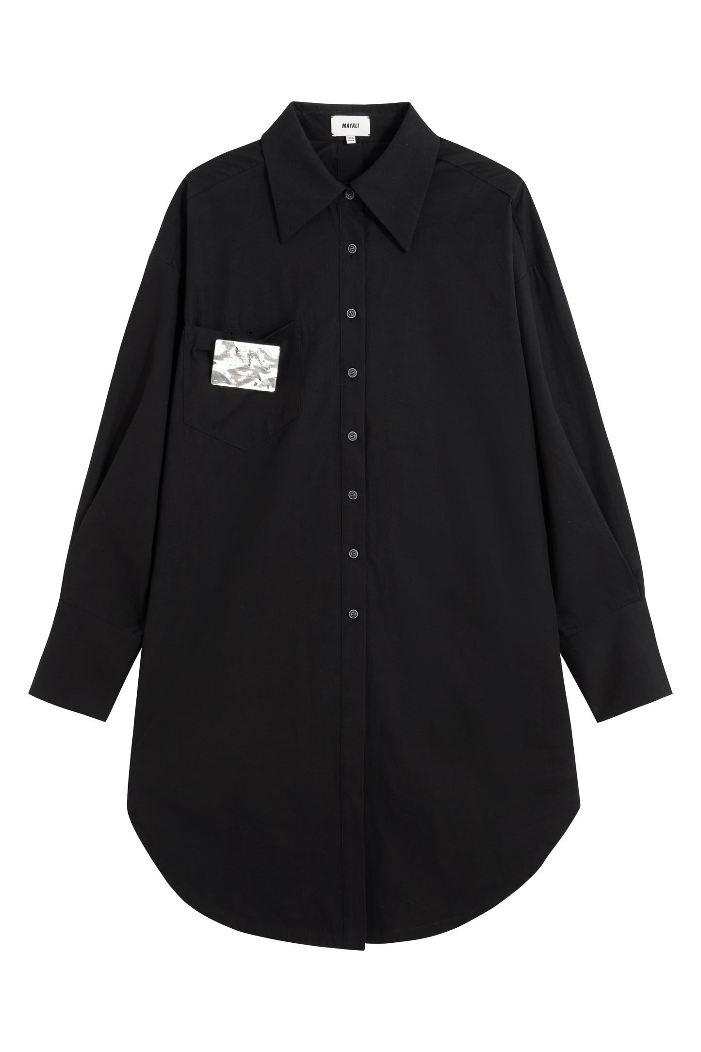 MAYALI Double-collar boyfriend shirt