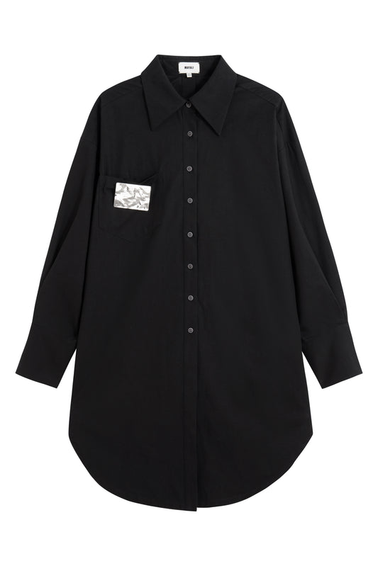 MAYALI Double-collar boyfriend shirt