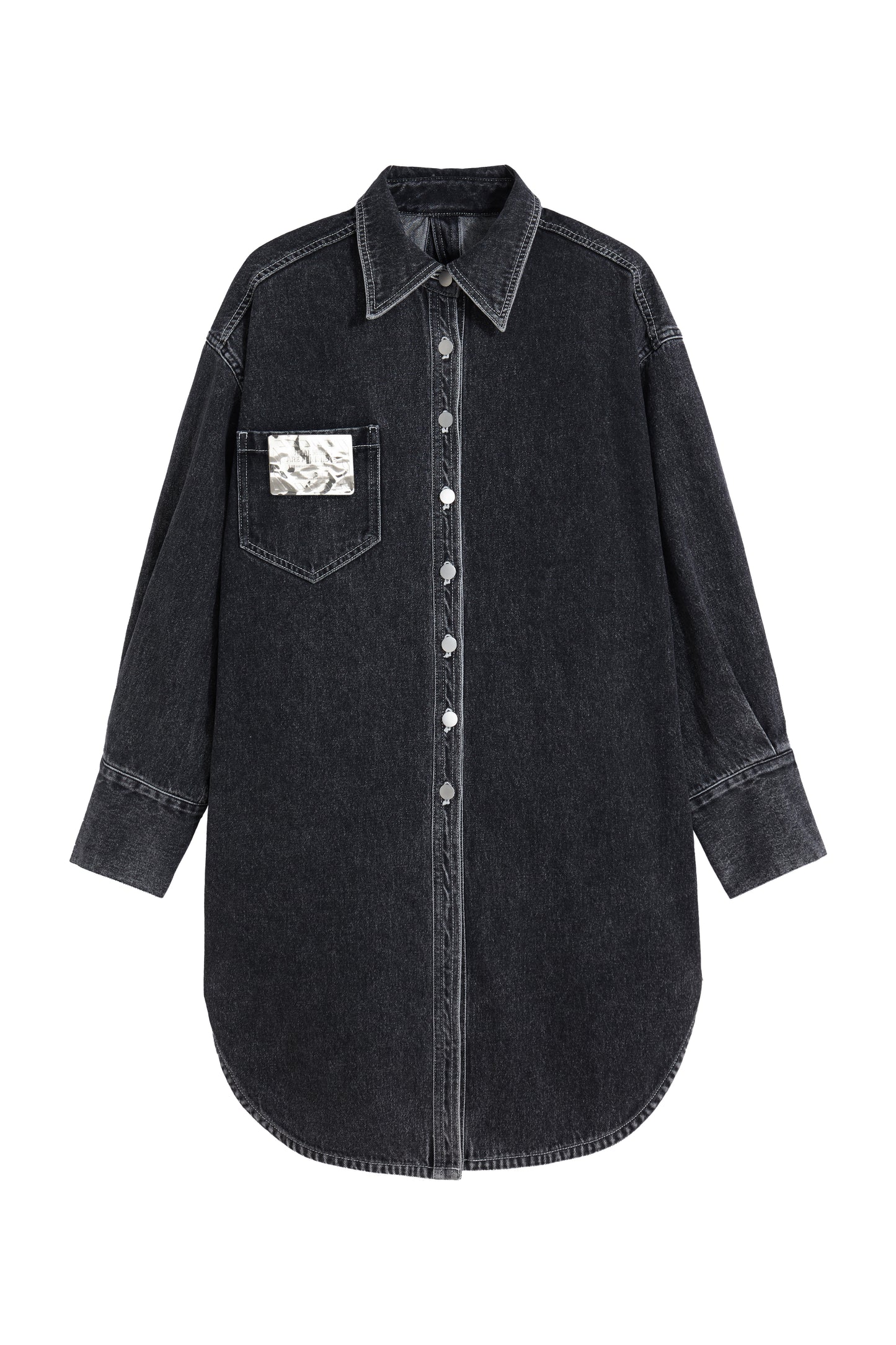 MAYALI Double-collar boyfriend shirt