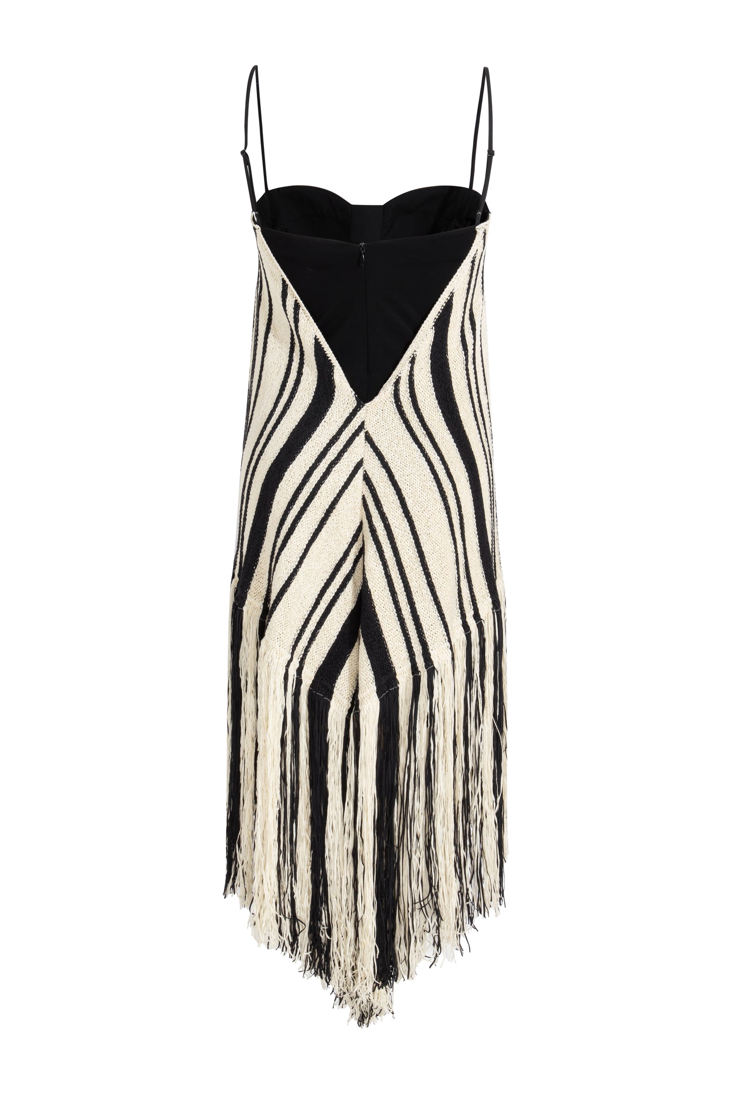 MAYALI Spliced corset tassels dress