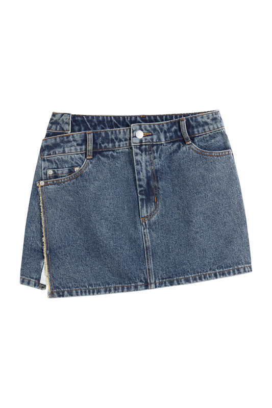 MAYALI Asymmetrical wasit demin mini skrit