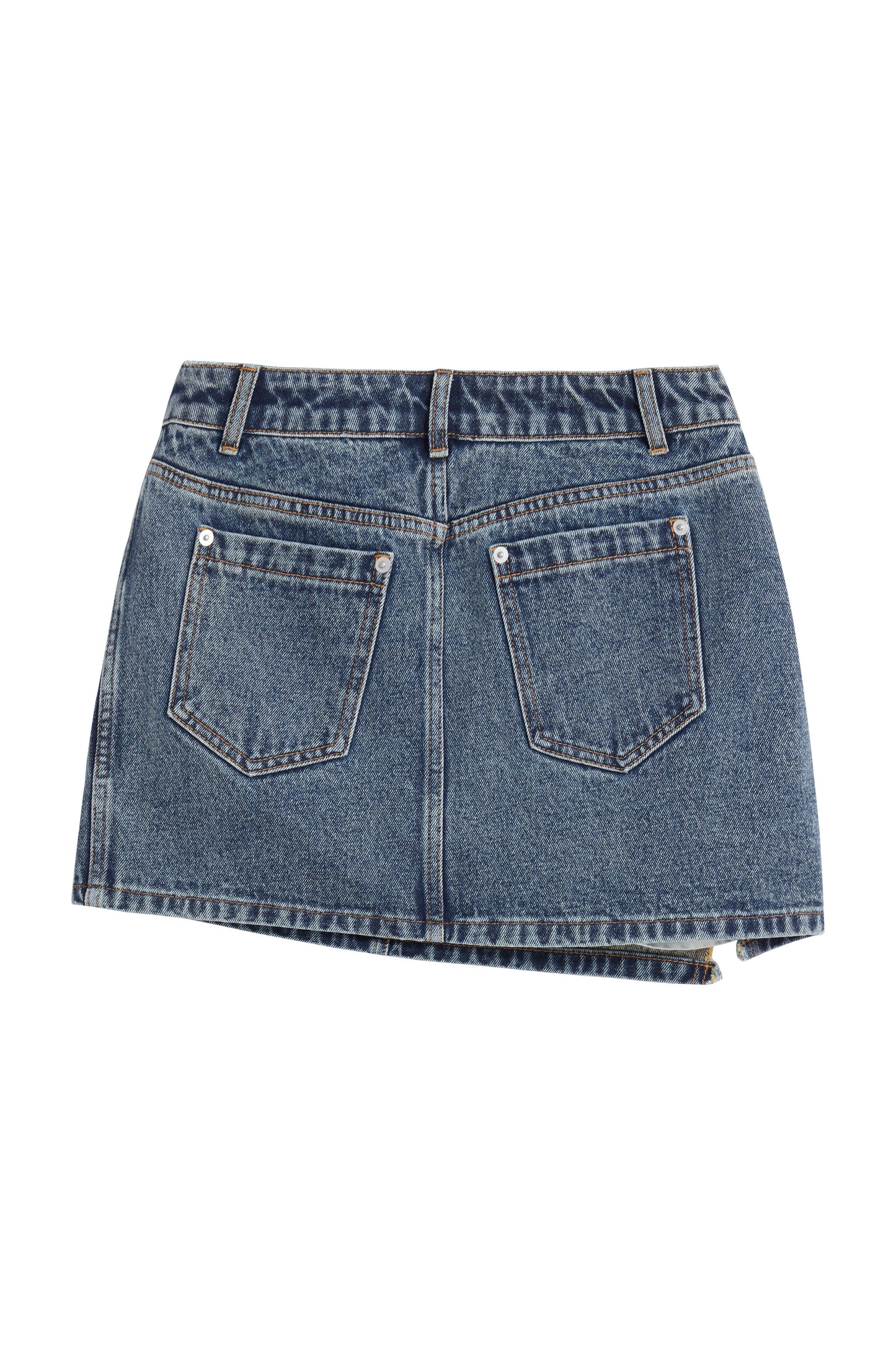 MAYALI Asymmetrical wasit demin mini skrit